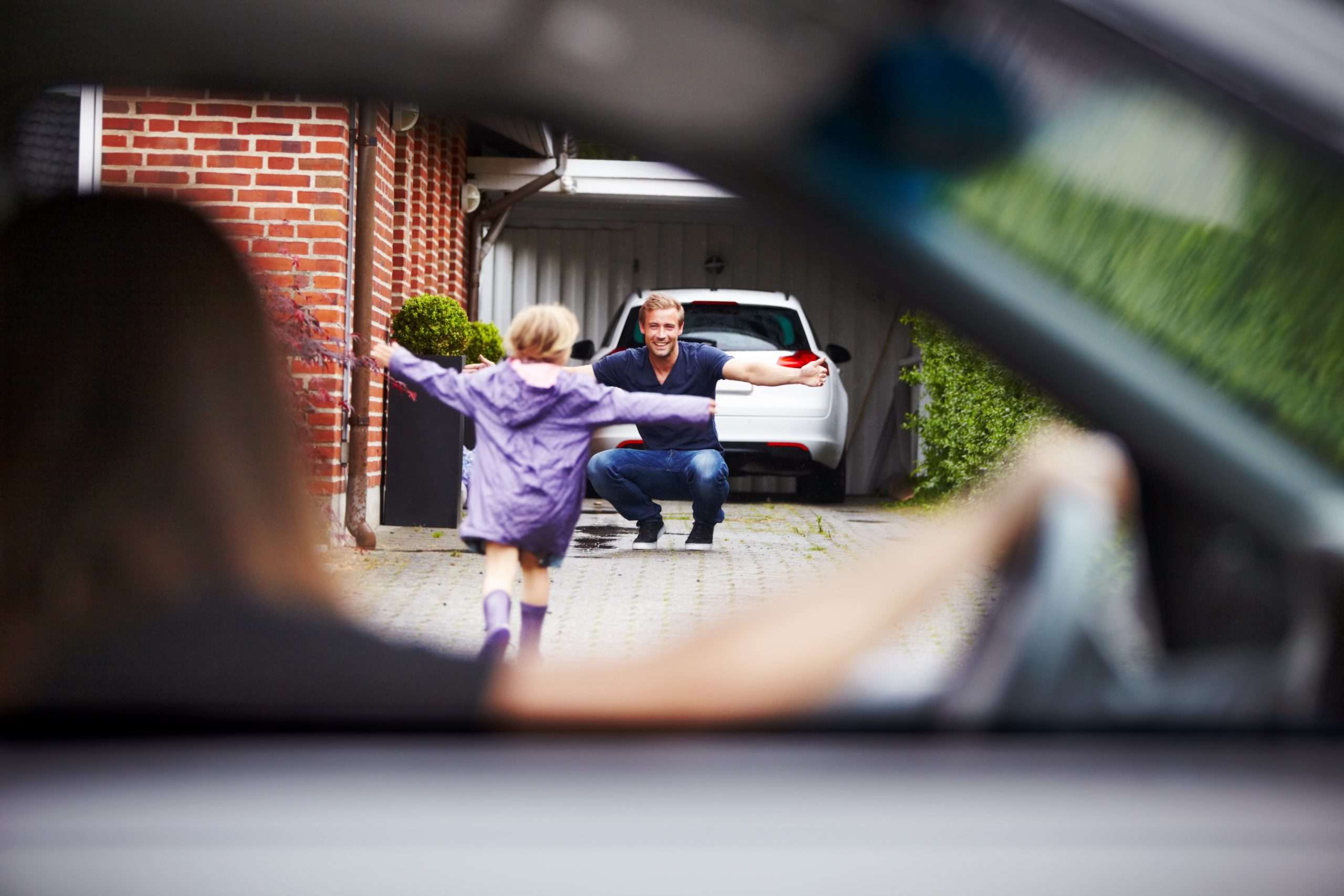 Girl Running to Dad